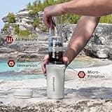 AeroPress Go Plus, Small Portable Coffee Maker for Travel & Camping - 3 In 1 Brew Method Combines French Press, Pourover, Espresso, Full Bodied Coffee without Bitterness, Coffee Press Kit - Cream