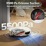 roborock S7 Max Ultra Robot Vacuum Cleaner with Mop, Self-Drying,Auto Mop Washing,Self-Emptying & Refilling,Dock Self-cleaning Vacuum Cleaner,Active Obstacle Avoidance, Auto Mop Lifting (White)