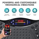 Vibration Plate Exercise Machine, 2025 Upgraded Fitness Vibration Plate Platform for Lymphatic Drainage,120-Speed Adjustable with 450 lbs Capacity, Built-in Bluetooth Speaker For Whole Body Workout