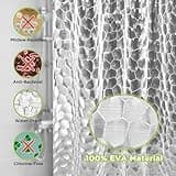 OTraki 3D Shower Curtain 48" x 72", Clear Shower Curtains Weighted 120 x 200cm, Transparent Shower Curtain with 8 Hooks, Plastic Shower Curtains (Heavy Duty, Waterproof)