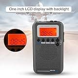Vhf Airband Radio, Aircraf Band Receiver Por Able Full Vhf Uhf Scanner Radio AB Recorder Gold Receiver FM AM CB SW LCD Display Wi H Backligh (Black)