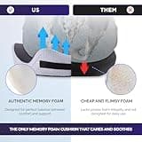 ComfyBums Hemorrhoid Donut Cushion For Coccyx, Tailbone, Piles Orthopaedic Pressure Relief - Memory Foam Pillow For Office Chair Seat Ring Cushions - Targets Sores & Pain Relief - Made For You