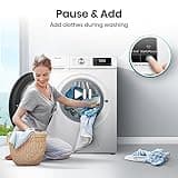 Hisense WFQA1214EVJM Freestanding 12 KG Front Load Washing Durable Inverter Machine Steam Wash Quick Wash 15 Washing Programs 1400 RPM White Energy Rating A