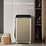 Kazigak - Portable Washing Machine, Compact & Energy Efficient, Gold, Top Access, 14 lbs, 10 Programs, LED Display, for Home and Apartments