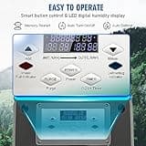 COSTWAY 85L/Day Commercial Dehumidifier, Industrial Air Dehumidifiers Building Dryer with Pump, 24H Timer, Auto Defrost, Memory Starting, Drain Hose, Wheels & Handle, Air Circulation 341m3/h