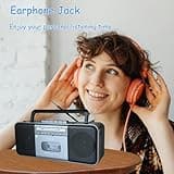 WIITHINK Portable Cassette Player Recorder, AM/FM/SW Radio, Bluetooth, USB/SD, 10W Speaker, Record to Cassette/USB/SD, MP3 Converter
