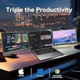 KPKUE Laptop Screen Extender, 14" 1080P FHD IPS Dual Portable Monitor for Laptop, Compatible with 11.6" -15.6" Laptops (Mac Windows Chrome)