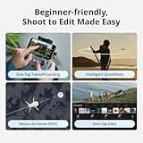 DJI Mini 4K Fly More Combo, Drone with 4K UHD Camera for Adults, Under 249 g, 3-Axis Gimbal Stabilization, 10km Video Transmission, Auto Return, 3 Batteries for 93-Min Max Flight Time, QuickShots