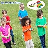 Sports Day Kit Potato Sack Race Bags Backyard Games for Kids Adults, Field Day Birthday Party Outdoor Games for Kids Family,Egg and Spoon 3-Legged Relay Race Carnival Game,Easter Lawn Garden Game