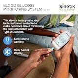 Kinetik Wellbeing Blood Sugar Monitor - Glucometer Kit for Diabetic Home Testing Used by the NHS, Blood Glucose Meter for Precise Sugar Level Monitoring, Suitable for Pregnancy, Supporting Diabetes UK