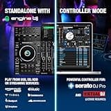 Denon DJ PRIME 4+ Standalone DJ Controller with Stem Separation on 4 Decks, Wi-Fi Streaming, Drop Sampler Mixer, 10.1" Touchscreen, Light Control