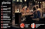 Planika - Faro - Portable Patio Heater - 8 KW Gas Propane Fireplace Outdoor, Garden (Black + Cover)
