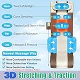 Full Body Massage Mat, 3D Body Stretching & Lumbar Traction, Back Heating, Traction Up & Down, Curve Stretch, Twist Left & Right, 4 Modes 3 Intensities 3 Heat Levels, PU Leather, Foldable, Fit 5'1-6'1