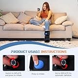 Inflatable Walking Boot Air Cam Walker Fracture Boot Orthopaedic boot for Sprained Ankle Short Air Walker Brace for Broken Foot Achilles Tendon Injury Black (L)