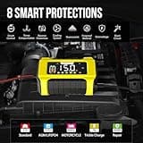 15A Car Battery Charger, NEXPEAK 12V 15A/24V 8A Automatic Smart Battery Charger with Temperature Compensation for Car, AGM, Gel, Wet, SLA for Lead Acid Batteries and LiFePO4 Batteries