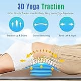 Full Body Massage Mat, 3D Body Stretching & Lumbar Traction, Back Heating, Traction Up & Down, Curve Stretch, Twist Left & Right, 4 Modes 3 Intensities 3 Heat Levels, PU Leather, Foldable, Fit 5'1-6'1