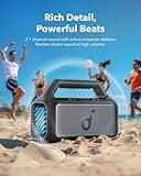 soundcore Anker Boom 2 Bluetooth Speaker, Outdoor Speaker with 80W, Subwoofer, BassUp 2.0, 24H Playtime, IPX7 Waterproof, Floatable, RGB Lights, Custom EQ, USB-C, Portable for Camping, Beach, Garden