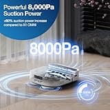 ECOVACS DEEBOT X2 OMNI Robot Vacuum Cleaner with Mop 8000Pa, 15mm Mop Lifting, Hot Water Mop Washing, AI-Powered Navigation, Slim & Square Design