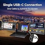 KPKUE Laptop Screen Extender, 14" 1080P FHD IPS Dual Portable Monitor for Laptop, Compatible with 11.6" -15.6" Laptops (Mac Windows Chrome)
