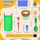 Waylipun Sports Day Kit, 36 Pcs Outdoor Games Set, Sack Race, Ring Toss Game, Egg and Spoon Race, 3 Legged Race, Medal and Whistles, Birthday Party Games Backyard Garden Game Kit for Kids and Family