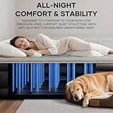 OlarHike Inflatable Mattress, Air Bed Double with Built-in Electric Pump, King Size Blow Up Self Inflating Guest Airbed with Flocked Surface for Camping or Home Use, 190cm L x 140cm W x 46cm H(Black)