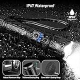 Blukar LED Torch, Super High Lumens Ultra Bright Torches - Adjustable Focus, 5000 mAh, IP67 Waterproof, Powerful Long Lasting Handheld Flashlight for Power Cuts, Camping, Hiking, Emergency etc.
