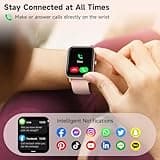 Smart Watches for Women - Answer/Make Calls, Alexa Built-in, 1.8" HD Ladies Smartwatch with Heart Rate/SpO2/Sleep Monitor, IP68 Waterproof, Fitness Watch for iPhone/Samsung/Android, 100+ Sports