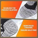 Niofind Mens Thermal Socks Thick Warm Winter Work Boot Socks, Cushioned Cotton Outdoor Sports Crew Sock for Walking Hiking Cycling Running Multipack 5 Pairs, Multicolor 6-8