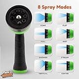 Flexi Hose Expandable Garden Hose - 100FT Heavy Duty Water Hose, Retractable Hose with 2cm Brass Fittings - Expandable Hose Design Includes Spray Nozzle (Black 30 Metres)