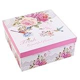 London Boutique Cups Mugs Set 4 Fine China Shabby Chic Vintage Retro Design in Gift Box 330ML (Bird Rose Butterfly)
