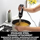 Ninja Foodi 3-in-1 Hand Blender, Hand Mixer & Chopper, Food Processor with 3 Attachments, 850W Powerbase, Immersion Blender, 5 Mixing Speeds, 2 Blending Speeds, 1.5m Cord, Black CI100UK