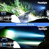 Blukar Torch Rechargeable, 500000 Lumens Torches LED Super Bright Flashlight, Adjustable Focus, 5 Modes, 5000 mAh Long Lasting, IP67 Waterproof, Smart Digital Display for Camping, Power Cuts,Emergency