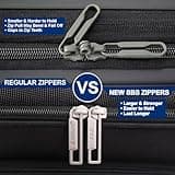 Aerolite Large 30in Lightweight 8 Wheel Eco Friendly Travel Checked Check in Hold Luggage Suitcase with TSA Lock Black Grey
