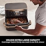 Ninja Foodi FlexDrawer Air Fryer, Dual Zone with Removable Divider, Large 10.4L Drawer, 7-in-1, Air-Fryer, Air Fry, Roast, Bake, Crisp, Non-Stick Dishwasher Safe Parts, Black and Copper, AF500UKCP