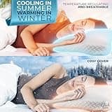 Glückstoff® Orthopedic Neck Pillow [FOR ALL SLEEP TYPES] - Side Sleeper - upport Cervical Pillow for Neck Shoulder Pain - Memory Foam Anti Snoring - For Side, Back & Front Sleeper