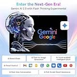 Tablet 10 Inch,Android 15 Tablet,GEMINI AI 2.0 Android tablets|12GB RAM+128GB ROM(TF 2TB)|5G WiFi|120Hz|6000mAh Fast Charging|1080P HD|Bluetooth 5.0|Smart Lens|GPS|2-Year Warranty-Grey