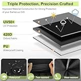 Ezilif Barbecue Covers, 165x70x125cm BBQ Covers Waterproof 420D Oxford Heavy Duty Large with Windproof Buckle and Reflective Handle, UV Tear-Resistant Gas BBQ Cover for Weber, Char Broil, Nexgrill