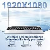 Tuonoyee 2025 15.6-inch laptop with Windows 11.32GB RAM 1TB SSD Laptop, Intel Quad Core processor up to 2.9GHz, 1080P FHD display and backlit keyboard