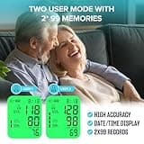 Medical Blood Pressure Machine for Home Use, Upper Arm 22-42cm Large Cuff Blood Pressure Monitors, LCD Digital Display | CE Certified | MHRA Registered | 2 * 99 Sets Memory | Heart Rate Monitor