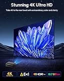 Netflix Certified 4K Projector, 1800 ANSI Bright Daylight Projector with Google TV, WiFi6, Dolby Audio, Auto Focus Short Throw Home Theater for Living Room & Office