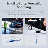 Revopoint MIRACO Plus 3D Scanner for 3D Printing, Standalone Handheld with Photogrammetry, Optical Zoom, Up to 20fps, Up to 0.02mm Precision, Full-Color RGB Camera for Small to Large Objects