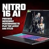 acer Nitro 16 AN16-61 Gaming Laptop - AMD Ryzen AI 7 350, 32GB, 1TB SSD, NVIDIA GeForce RTX 5070Ti, 16" WQXGA 180Hz, Windows 11, Black