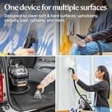 BISSELL SpotClean HydroSteam, Steam Cleaner, Powerful Carpet Cleaner 1000W, Upholstery Cleaner with HydroSteam, Portable Spot Cleaner, Carpet Stain Remover for Upholstery, Sofa Cleaner & Car, 3689E