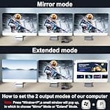 KVM Switch 3 Monitors 2 Computers 8K@60Hz 4K@144Hz, HDMI+2 Displayport KVM Switch Triple Monitor for 2 Computer Share 3 Monitor and 4 USB3.0 Port Keyboard Mouse,Wired Remote and 5 Cables Included