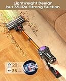 VACTechPro V15 Cordless Vacuum Cleaner, 35KPA 6-in-1 Stick Vacuum, Up to 45Mins Runtime Lightweight Vacuums with Detachable Battery, for Hardwood Floor Carpet Car Pet Hair