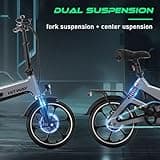 HITWAY 250W BK2 Electric Bike - Foldable 16" Alloy Frame, 25km/h, 7.8Ah Battery E bike, Ideal for Adults & Teens, Electric Bicycle with Smart Display and Disc Brakes