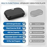 Taevno Vibration Plate Exercise Machine Weight Loss, Full Body Shaker Workout Vibration Plates Lymphatic Drainage, Stand Shake Vibrating Plate for Women Men 450 Lbs Capacity Fitness Platform Black