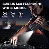 Car Jump Starter, FLYLINKTECH 4000A 12V Portable Car Battery Booster Jump Starter Power Pack (up to 9.0L Gas Or 8.5L Diesel Engine), Power Bank with LED Flashlight, IP67