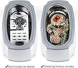LifeBasis D-2000 Ultrasonic Cleaner Jewellery Cleaner Machine 420ML 45000Hz Silver Cleaner with Watch Stand for Cleaning Jewelry Necklaces Rings Glasses Watches Coins Razors Guin-ness Surger Tins