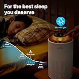 COWAY Compact Air Purifier for Home Bedroom, Auto Air Purifiers for Small Space, Quiet 18.4 dB, CADR 120.1 m³/h, Smart Auto Mode for Dust, Smoke, Pets, AIRMEGA 50